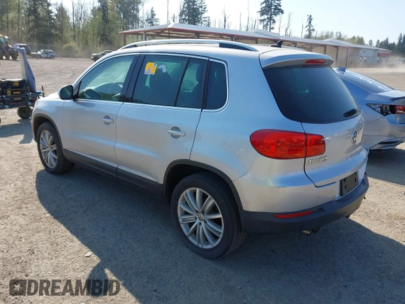 2012 Volkswagen Tiguan S with VIN WVGBV7AX5CW602405, listed as a IAAI auction lot 42111443 with 109,654 mi miles and . Bid and sale history available at DreamBid. Image 3.