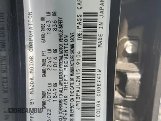 2022 Mazda 3 S with VIN JM1BPAJL2N1519104, listed as a Copart auction lot 56414575 with 54,888 mi miles and Non repairable. Bid and sale history available at DreamBid. Image 12.