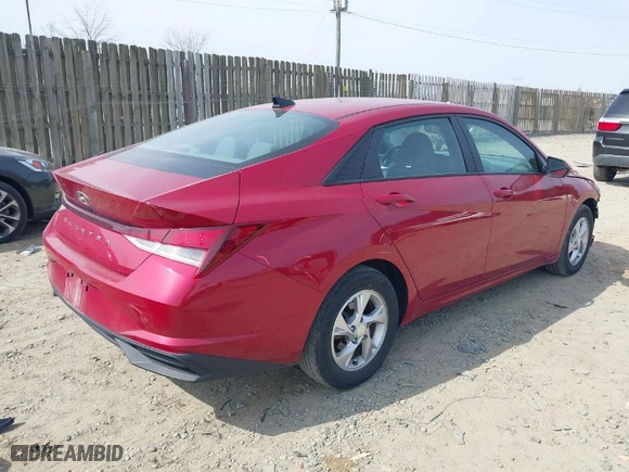 2021 Hyundai Elantra SE with VIN KMHLL4AG9MU180564, listed as a IAAI auction lot 41722267 with 56,254 mi miles. Bid and sale history available at carsss.com. Image 4.