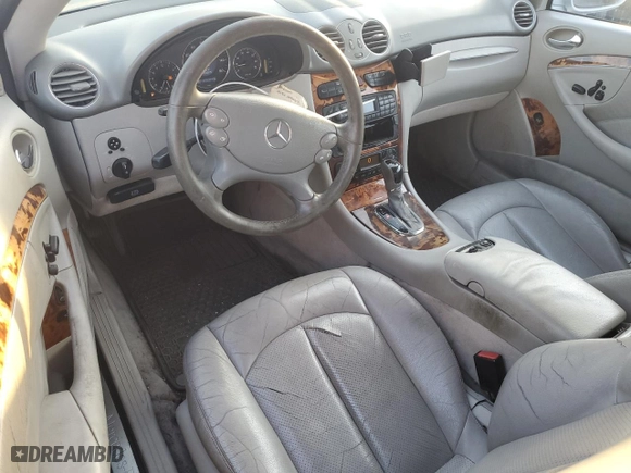 2003 Mercedes-Benz CLK-Class 5.0L with VIN WDBTJ75J83F052769, listed as a Copart auction lot 77492314 with 118,508 mi miles and Clean Title. Bid and sale history available at carsss.com. Image 8.