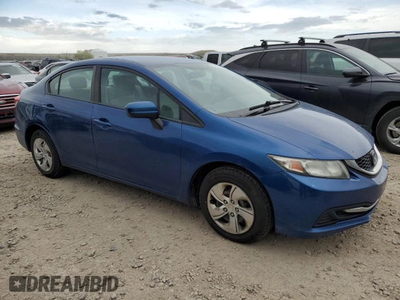 2014 Honda Civic Sedan LX with VIN 19XFB2F51EE008366, listed as a Copart auction lot 54518695 with 170,628 mi miles and Clean Title. Bid and sale history available at carsss.com. Image 4.