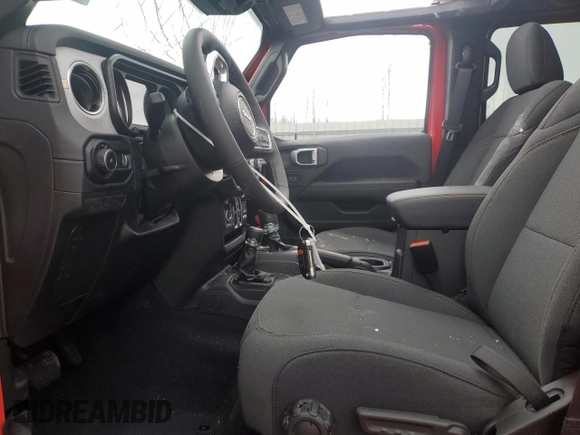 2025 Jeep Wrangler Sahara with VIN 1C4PJXEN0SW506260, listed as a Copart auction lot 46349375 with 2,824 mi miles and Clean Title. Bid and sale history available at DreamBid. Image 7.