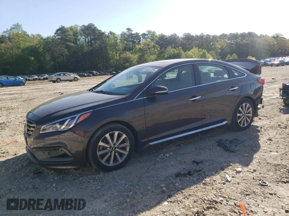 2017 Hyundai Sonata Sport with VIN 5NPE34AF7HH453456, listed as a Copart auction lot 54881225 with 102,590 mi miles and Salvage Title. Bid and sale history available at DreamBid. Image 1.