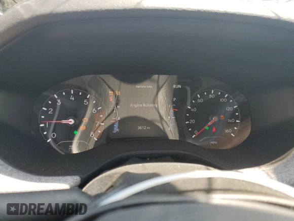 2024 Jeep Compass Sport with VIN 3C4NJDAN8RT173303, listed as a Copart auction lot 59729975 with 3,612 mi miles and Salvage title. Bid and sale history available at DreamBid. Image 9.