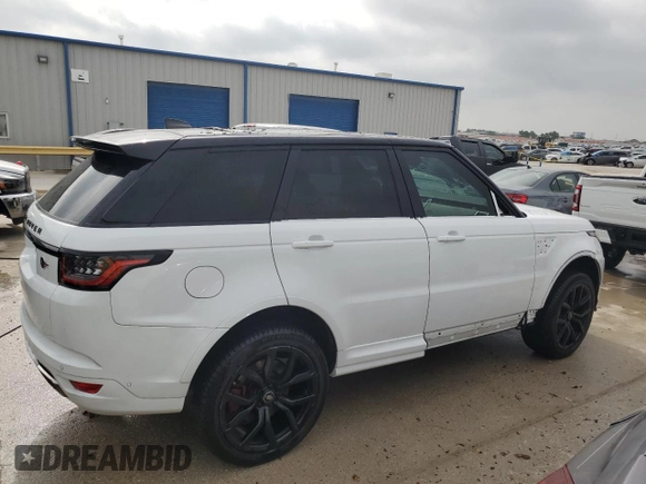 2020 Land Rover Range Rover Sport SVR with VIN SALWZ2RE4LA740250, listed as a Copart auction lot 50331744 with 81,420 mi miles and Clean Title. Bid and sale history available at carsss.com. Image 3.