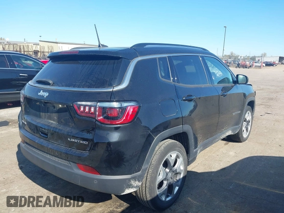 2021 Jeep Compass Limited with VIN 3C4NJDCB0MT575716, listed as a IAAI auction lot 40622338 with 47,057 mi miles and . Bid and sale history available at carsss.com. Image 4.