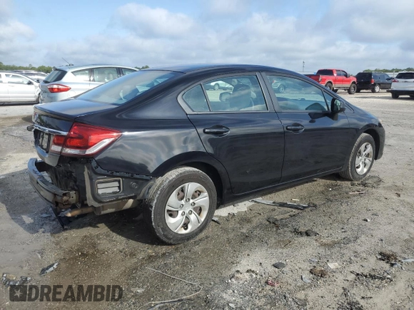 2013 Honda Civic LX с VIN 2HGFB2F56DH599346, выставлен на аукционе Copart как лот 59877115 с пробегом 206 561 миль миль и Списание • Salvage title. История ставок и продаж доступна на DreamBid. Изображение 3.