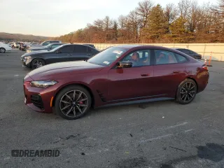 2022 BMW 4 Series M440i xDrive z VIN WBA13AW01NFM58124, wystawiony jako Copart lot #85731994 z przebiegiem 15 922 mil mil oraz Szkoda całkowita • Salvage title. Historia ofert i sprzedaży dostępna na DreamBid. Obrazek 1.
