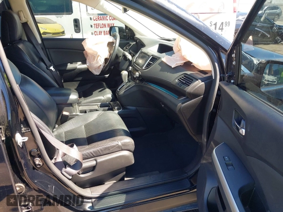 2015 Honda CR-V EX-L with VIN 2HKRM3H7XFH551434, listed as a IAAI auction lot 41859175 with 91,748 mi miles. Bid and sale history available at carsss.com. Image 5.