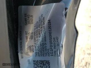 2024 Chevrolet Camaro 2LT with VIN 1G1FD1RS0R0120184, listed as a Copart auction lot 67969124 with 9,786 mi miles and Salvage Title. Bid and sale history available at carsss.com. Image 12.