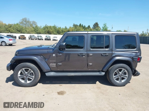 2018 Jeep Wrangler Unlimited Sahara with VIN 1C4HJXEG0JW166645, listed as a IAAI auction lot 42228492 with 58,416 mi miles and . Bid and sale history available at DreamBid. Image 15.