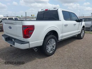 2024 Ford F-150 with VIN 1FTFW7LD1RFB88697, listed as a IAAI auction lot 42143029 with 6,996 mi miles and . Bid and sale history available at DreamBid. Image 4.