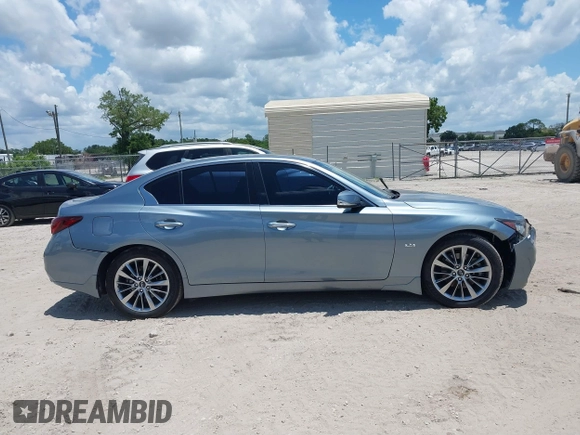 2018 Infiniti Q50 3.0t LUXE with VIN JN1EV7AP1JM361018, listed as a IAAI auction lot 39463706 with 45,648 mi miles. Bid and sale history available at carsss.com. Image 13.