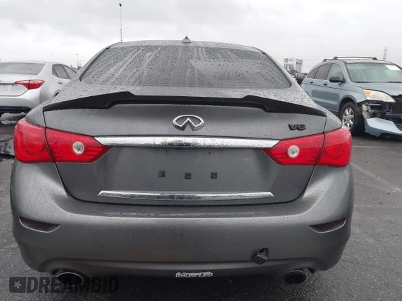 2014 Infiniti Q50 with VIN JN1BV7AP5EM688434, listed as a IAAI auction lot 41548512 with 110,846 mi miles. Bid and sale history available at carsss.com. Image 16.