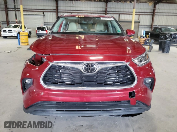 2023 Toyota Highlander L with VIN 5TDKDRAH7PS525652, listed as a Copart auction lot 59927905 with 21,642 mi miles and Salvage title. Bid and sale history available at DreamBid. Image 5.