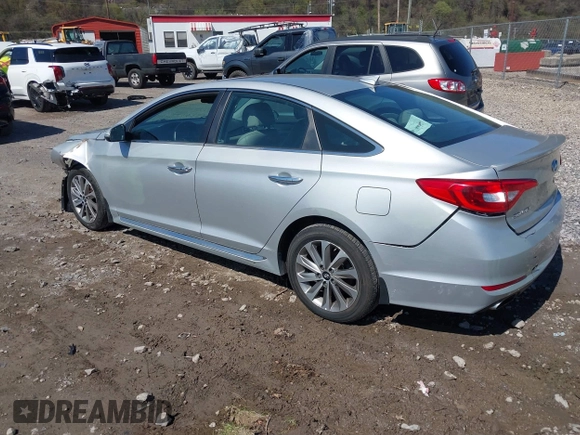 2017 Hyundai Sonata Sport with VIN 5NPE34AF6HH570154, listed as a IAAI auction lot 41991140 with 88,084 mi miles. Bid and sale history available at carsss.com. Image 3.