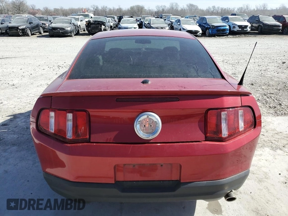 2010 Ford Mustang V6 with VIN 1ZVBP8AN0A5180837, listed as a Copart auction lot 49065685 with 150,494 mi miles and Salvage Title. Bid and sale history available at carsss.com. Image 6.