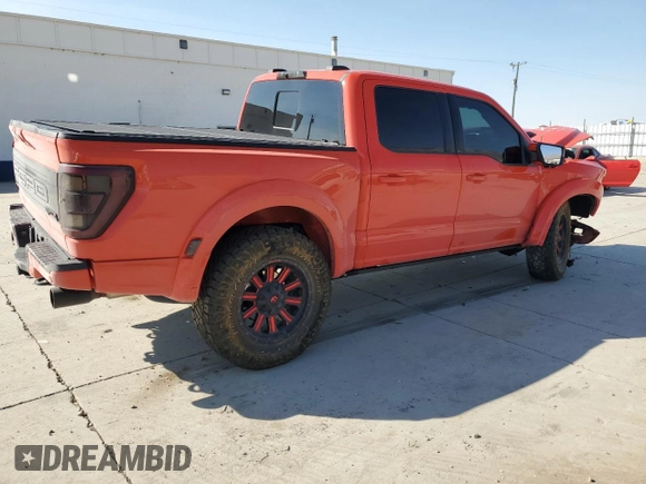 2023 Ford F-150 Raptor with VIN 1FTFW1RJ6PFA30640, listed as a Copart auction lot 76242254 with Not Provided miles and Salvage Title. Bid and sale history available at DreamBid. Image 3.