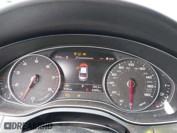 2015 Audi A6 3.0T Premium Plus with VIN WAUFGAFC9FN047047, listed as a IAAI auction lot 41328488 with 83,840 mi miles. Bid and sale history available at carsss.com. Image 7.