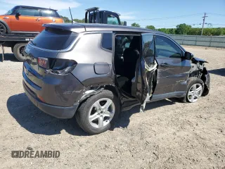 2024 Jeep Compass Sport with VIN 3C4NJDAN2RT600460, listed as a Copart auction lot 53702675 with 28,303 mi miles and Salvage title. Bid and sale history available at DreamBid. Image 3.