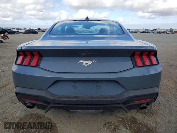 2024 Ford Mustang EcoBoost with VIN 1FA6P8THXR5107004, listed as a Copart auction lot 56758395 with 25,322 mi miles and Salvage title. Bid and sale history available at DreamBid. Image 6.