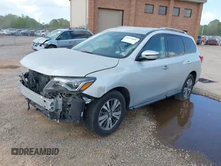 2017 Nissan Pathfinder SV with VIN 5N1DR2MN9HC664487, listed as a IAAI auction lot 41974800 with 1 mi miles. Bid and sale history available at carsss.com. Image 2.