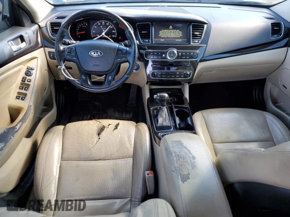 2014 Kia Cadenza Premium with VIN KNALN4D78E5139605, listed as a Copart auction lot 45453455 with 130,764 mi miles and Salvage Title. Bid and sale history available at carsss.com. Image 8.