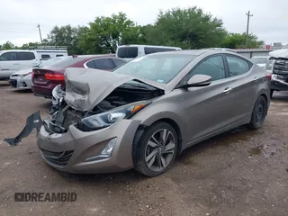 2015 Hyundai Elantra SE z VIN 5NPDH4AE3FH574776, wystawiony jako IAAI lot #42076620 z przebiegiem 175 486 mil mil oraz . Historia ofert i sprzedaży dostępna na DreamBid. Obrazek 2.