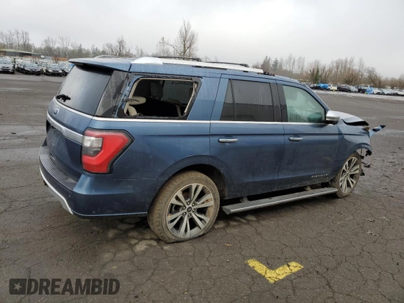 2020 Ford Expedition Platinum with VIN 1FMJU1MT5LEA62905, listed as a Copart auction lot 81259334 with 0 mi miles and Salvage Title. Bid and sale history available at carsss.com. Image 3.