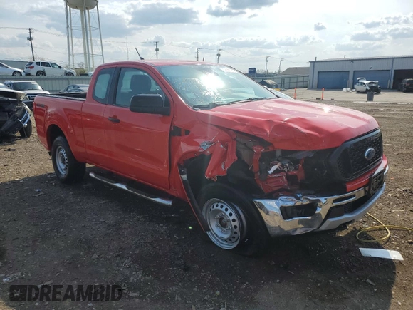 2021 Ford Ranger XL with VIN 1FTER1FH6MLD55273, listed as a Copart auction lot 54147975 with 44,139 mi miles and Salvage title. Bid and sale history available at DreamBid. Image 4.