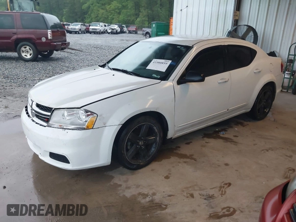 2013 Dodge Avenger SE with VIN 1C3CDZAB1DN712729, listed as a IAAI auction lot 41980859 with 250,356 mi miles and . Bid and sale history available at DreamBid. Image 2.