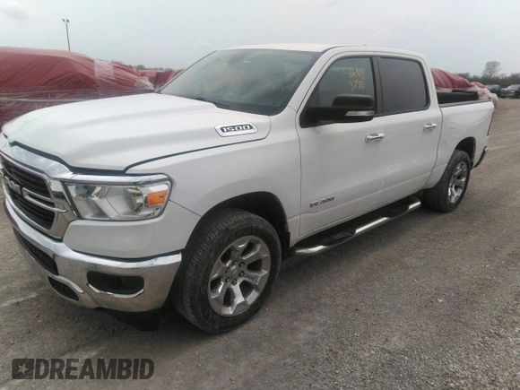 2019 Ram 1500 Big Horn/Lone Star with VIN 1C6RRFFG4KN790971, listed as a IAAI auction lot 41688790 with 63,366 mi miles. Bid and sale history available at carsss.com. Image 2.