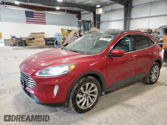 2021 Ford Escape Titanium with VIN 1FMCU9J94MUA17901, listed as a Copart auction lot 47971355 with 29,534 mi miles and Salvage Title. Bid and sale history available at carsss.com. Image 1.