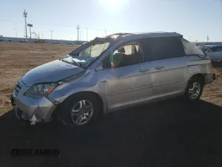 2005 Honda Odyssey EX-L z VIN 5FNRL387X5B048311, wystawiony jako Copart lot #48467175 z przebiegiem Nie podano mil oraz Szkoda całkowita • Salvage title. Historia ofert i sprzedaży dostępna na DreamBid. Obrazek 1.