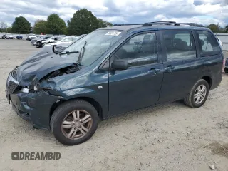 2005 Mazda MPV LX with VIN JM3LW28A250549654, listed as a Copart auction lot 76321724 with 190,282 mi miles and Salvage Title. Bid and sale history available at carsss.com. Image 1.