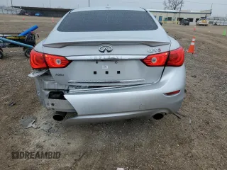 2016 Infiniti Q50 Premium with VIN JN1CV7AR8GM253769, listed as a Copart auction lot 45997325 with 57,800 mi miles and Salvage Title. Bid and sale history available at DreamBid. Image 6.