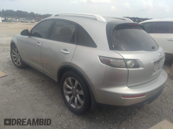 2005 Infiniti FX z VIN JNRAS08W05X203234, wystawiony jako IAAI lot #42375603 z przebiegiem Nie podano mil oraz . Historia ofert i sprzedaży dostępna na DreamBid. Obrazek 3.