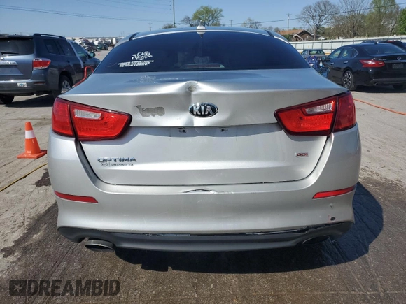 2014 Kia Optima LX with VIN 5XXGM4A75EG299240, listed as a Copart auction lot 52168545 with 140,196 mi miles and Salvage Title. Bid and sale history available at carsss.com. Image 6.