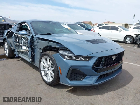 2024 Ford Mustang GT with VIN 1FA6P8CF5R5407998, listed as a IAAI auction lot 42228052 with 12,863 mi miles and . Bid and sale history available at DreamBid. Image 1.