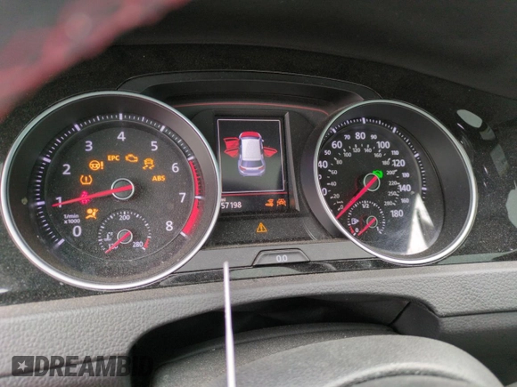 2020 Volkswagen Golf GTI S with VIN 3VW6T7AU0LM004978, listed as a Copart auction lot 47816965 with 57,198 mi miles and Salvage Title. Bid and sale history available at carsss.com. Image 9.