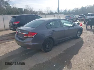 2015 Honda Civic Sedan LX with VIN 19XFB2F5XFE087411, listed as a IAAI auction lot 41741266 with 83,259 mi miles. Bid and sale history available at carsss.com. Image 4.