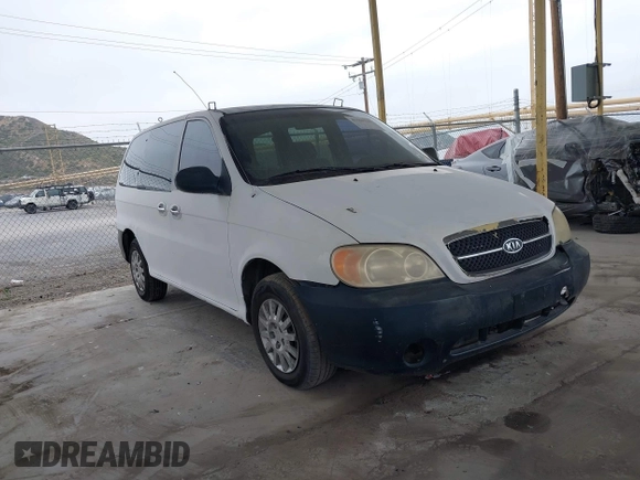 2003 Kia Sedona LX with VIN KNDUP131536402900, listed as a IAAI auction lot 41500260 with 143,825 mi miles and . Bid and sale history available at DreamBid. Image 1.