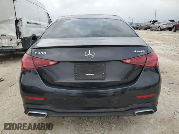 2023 Mercedes-Benz C 300 with VIN W1KAF4HBXPR108122, listed as a Copart auction lot 47091105 with 5,591 mi miles and Salvage Title. Bid and sale history available at DreamBid. Image 6.