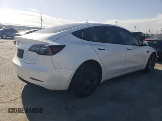 2022 Tesla Model 3 Long Range with VIN 5YJ3E1EB2NF210008, listed as a Copart auction lot 47298585 with 53,753 mi miles and Salvage Title. Bid and sale history available at carsss.com. Image 3.