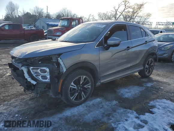 2023 Mitsubishi Eclipse Cross SE z VIN JA4ATWAA3PZ035637, wystawiony jako Copart lot #88260165 z przebiegiem 20 996 mil mil oraz Szkoda całkowita • Salvage title. Historia ofert i sprzedaży dostępna na DreamBid. Obrazek 1.