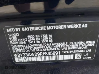2024 BMW i4 M50 z VIN WBY33AW09RFS45891, wystawiony jako IAAI lot #41912747 z przebiegiem 313 988 mil mil oraz . Historia ofert i sprzedaży dostępna na DreamBid. Obrazek 9.