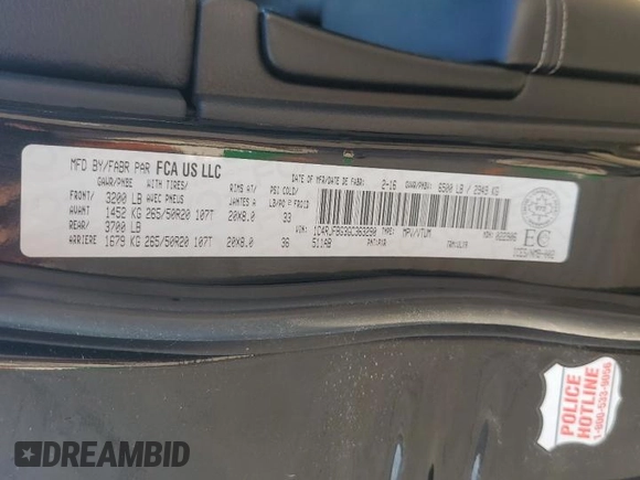 2016 Jeep Grand Cherokee Limited with VIN 1C4RJFBG3GC363290, listed as a Copart auction lot 76706744 with 144,324 mi miles and Salvage title. Bid and sale history available at DreamBid. Image 14.