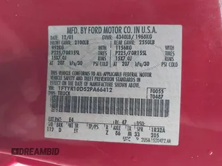 2002 Ford Ranger XL with VIN 1FTYR10D52PA66412, listed as a IAAI auction lot 41942600 with Not provided miles and . Bid and sale history available at DreamBid. Image 9.