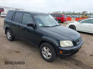 2001 Honda CR-V EX with VIN JHLRD186X1C038736, listed as a IAAI auction lot 42133407 with 222,378 mi miles. Bid and sale history available at carsss.com. Image 1.
