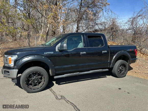 2018 Ford F-150 XL with VIN 1FTEW1EG4JFD61679, listed as a Copart auction lot 49188185 with 142,878 mi miles and Clean Title. Bid and sale history available at carsss.com. Image 1.